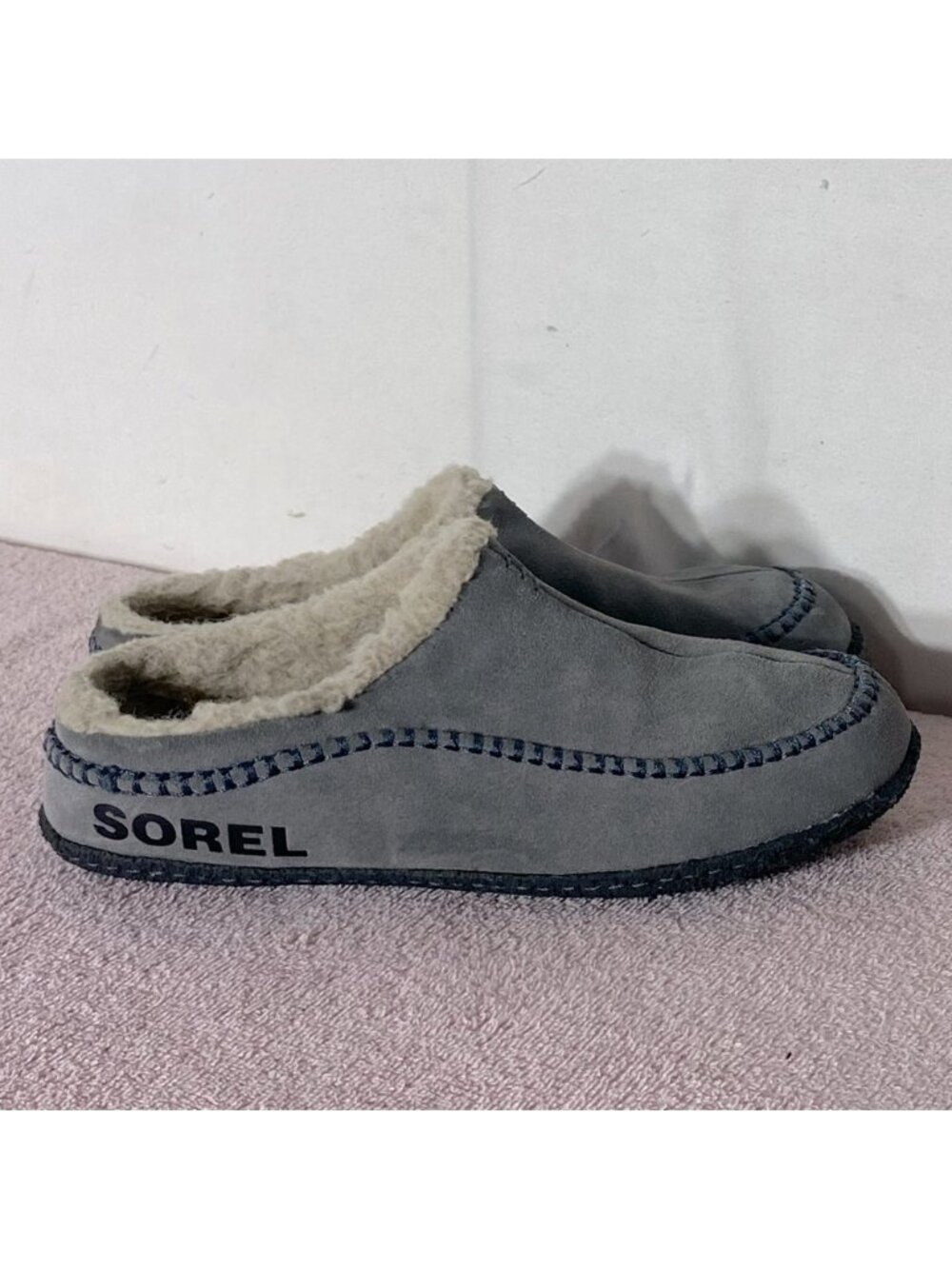 Sorel Grey Lanner Ridge Suede Slippers 8
